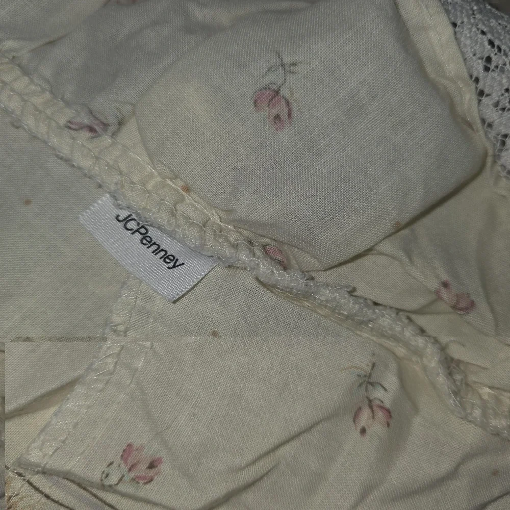 Vtg Jcpenney Victorian Doll Pattern Curtain Set / Pillowcase / Bed Skirt  Set